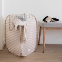 Little Pea 3Sprouts_ Καλάθι για τα άπλυτα_ Gingham beige_deco